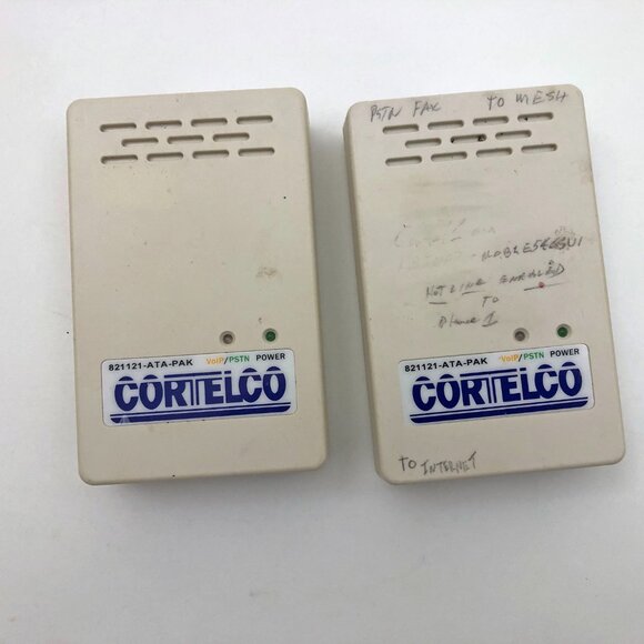 Cortelco 821121 VOIP/PSTN Power Analog Phone Terminal Adapter Set - 2 Used AS-IS - Picture 3 of 5